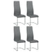 Montclair Upholstered High Back Side Chairs Grey and Chrome (Set of 4) image