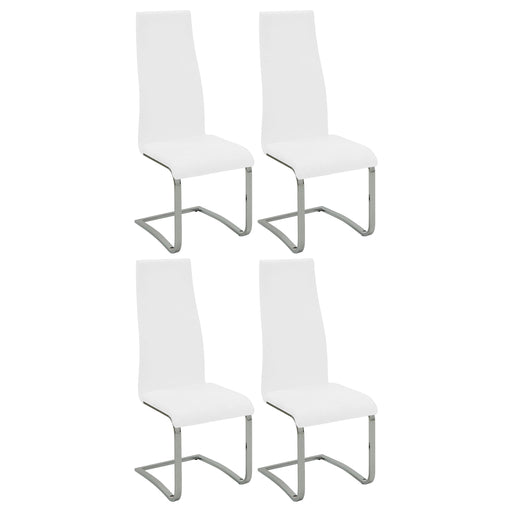 Montclair High Back Dining Chairs Black and Chrome (Set of 4) image