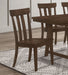 Reynolds Slat Back Dining Side Chair Brown Oak (Set of 2) image