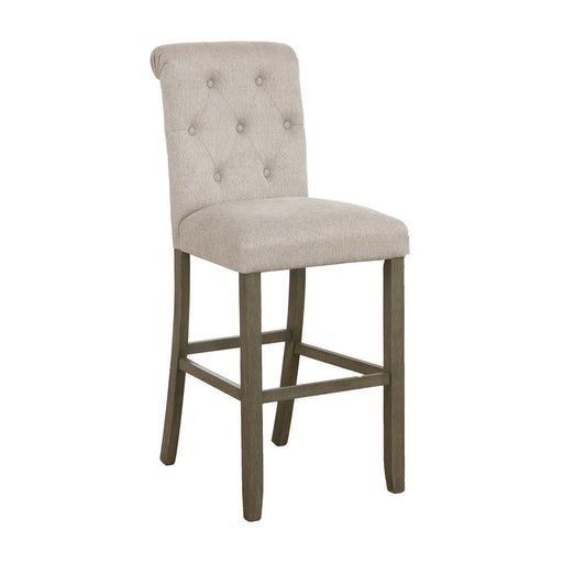 Balboa Tufted Back Bar Stools Beige and Rustic Brown (Set of 2) image