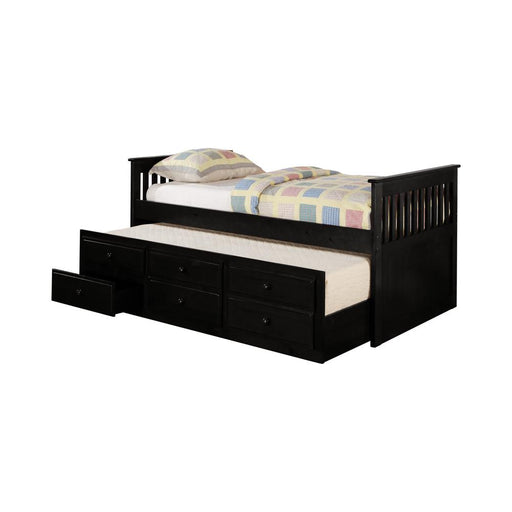 Rochford Twin Captain's Daybed with Storage Trundle Black image