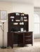 Phoenix 4-drawer Computer Desk with Hutch Cappuccino image