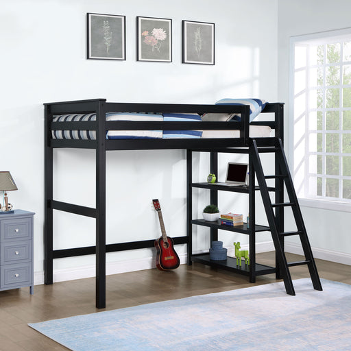 Anica 3-shelf Wood Twin Loft Bed image
