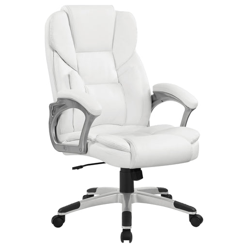 Kaffir Adjustable Height Office Chair White and Silver image