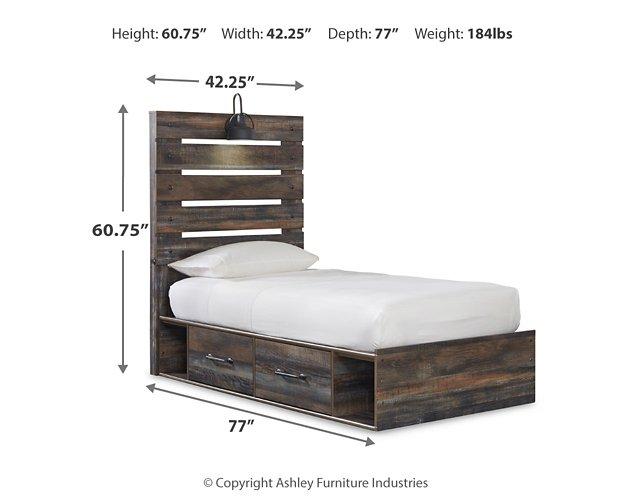 Drystan Bed with 2 Storage Drawers