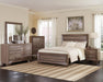 Kauffman California King, E.king, & Queen Panel Bed Washed Taupe - James Furniture (NY)