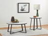 Hugo Round Coffee Table White and Matte Black - James Furniture (NY)