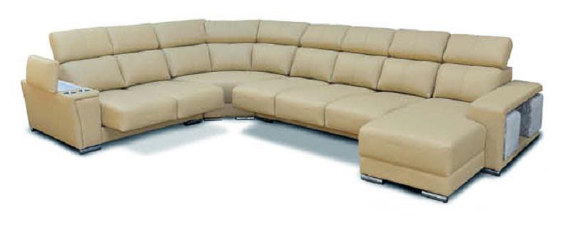 ESF Furniture 8312 Right Sectional w/Sliding Seat in Beige