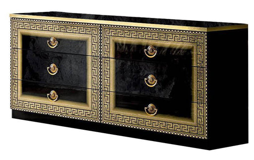 ESF Furniture Aida Double Dresser in Black w/ Gold image