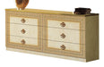 ESF Furniture Aida Double Dresser in Ivory w/ Gold image