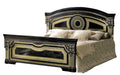 ESF Furniture Aida King Panel Bed in Black w/ Gold image