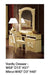 ESF Furniture Aida Vanity Dresser in Ivory w/ Gold image