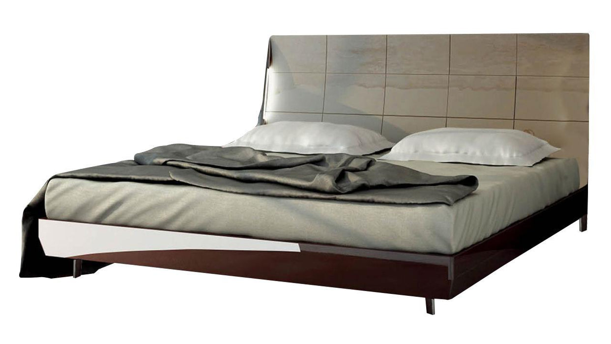 ESF Furniture Barcelona Queen Platform with Storage Bed in Dark Brown