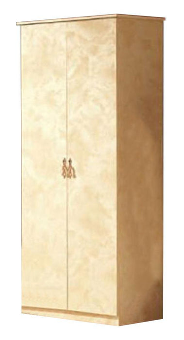 ESF Furniture Barocco 2-Door Wardrobe in Ivory w/ Gold image