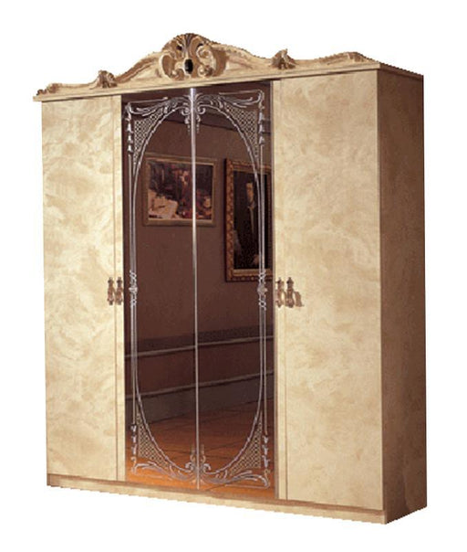 ESF Furniture Barocco 4-Door Wardrobe in Ivory image