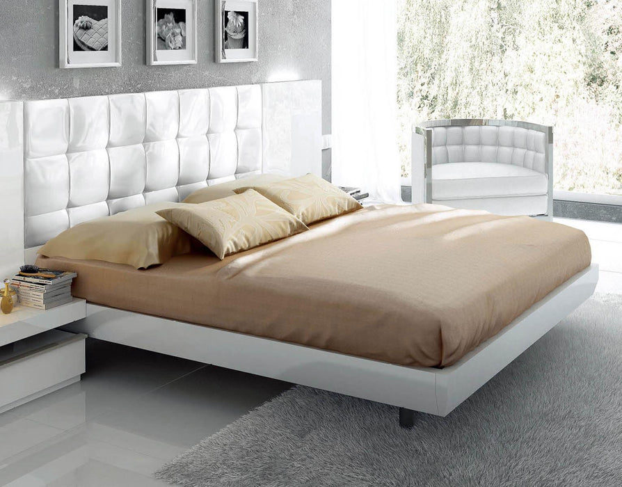 ESF Furniture Granada King Platform Bed in White