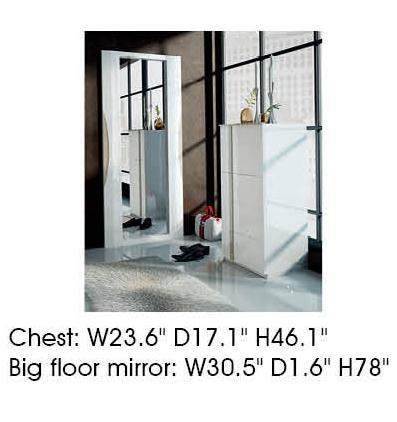 ESF Furniture Granada Standing Mirror in White image