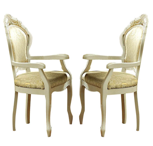 ESF Furniture Leonardo Arm Chair in Ivory (Set of 2) image