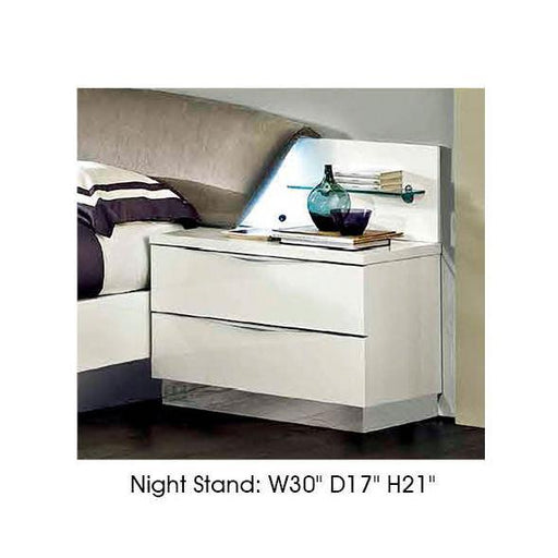 ESF Furniture Onda 2 Drawer Nightstand in White image