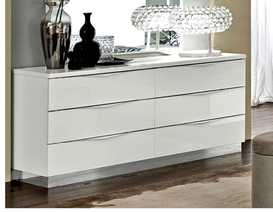 ESF Furniture Onda Double Dresser in White
