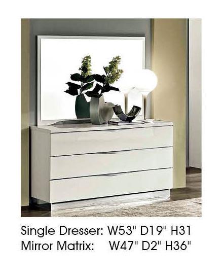 ESF Furniture Onda Single Dresser in White