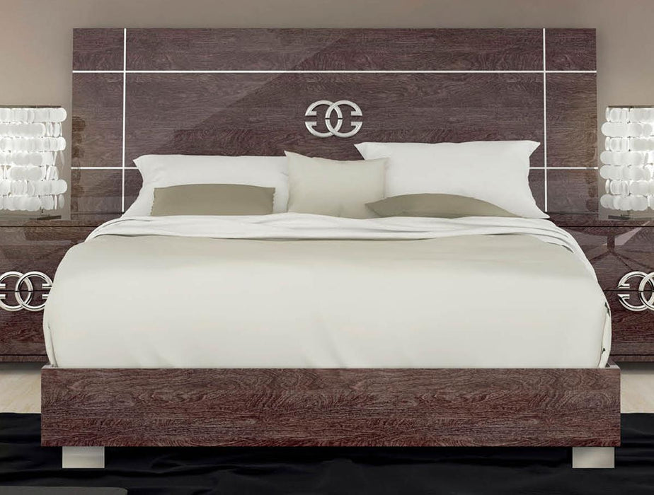 ESF Furniture Prestige Classic Queen Sleigh Bed in Cognac Birch