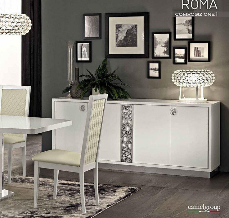 ESF Furniture Roma 4-Door Buffet in White