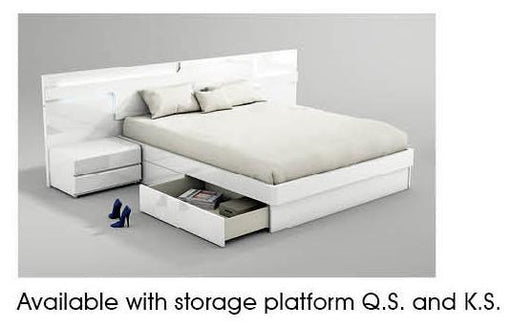 ESF Furniture Sara Queen Platform with Storage Bed in White image
