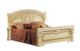 ESF Furniture Aida King Panel Bed in Ivory w/ Gold image
