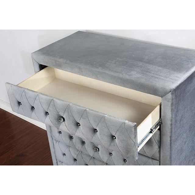 Alzir Bed Grey & Blue