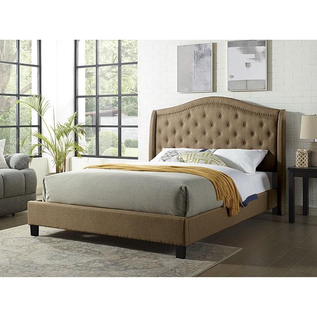 Carly Cal.King, E.King, Full, & Queen Bed Grey & Brown - James Furniture (NY)