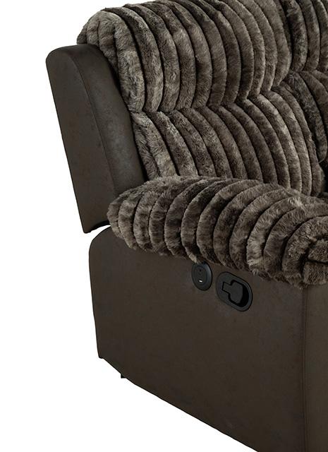Dionysus Manual Reclining Sofa Brown