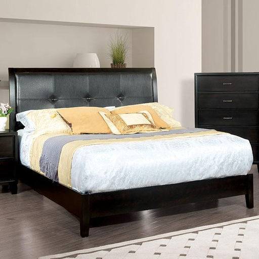 Enrico Full Queen Bed Brown, Black, & Cherry - James Furniture (NY)