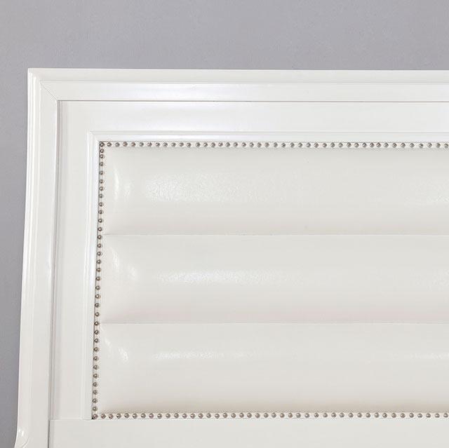 Golva E.King & Queen Bed White & Silver