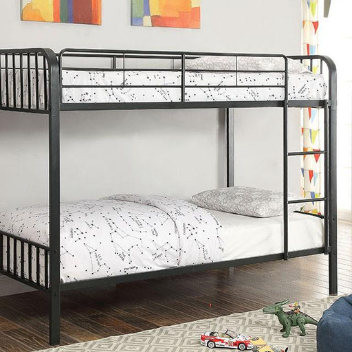 CLEMENT Black Metal Twin/Twin Bunk Bed image