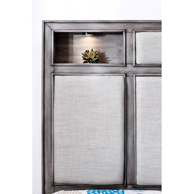 DAPHNE Gray Cal.King, E.King & Queen Bed - James Furniture (NY)