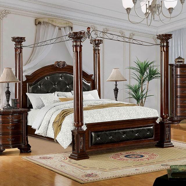 Mandalay Brown Cherry Queen Bed image