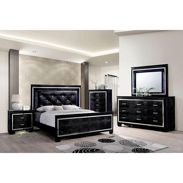 BELLANOVA Black Queen Bed