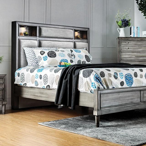 DAPHNE Gray Cal.King, E.King & Queen Bed - James Furniture (NY)