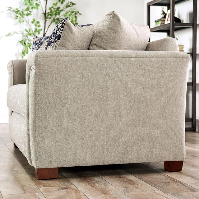 BELSIZE Loveseat, Beige/Navy