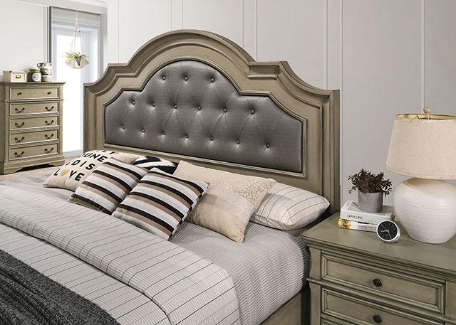 LASTHENIA Cal.King, E.King, Queen Bed - James Furniture (NY)