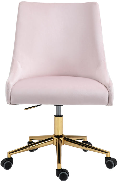 Karina Pink Velvet Office Chair