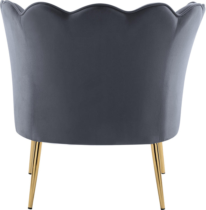 Jester Grey Velvet Accent Chair