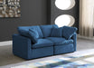 Plush Navy Velvet Standard Cloud Modular Sofa - James Furniture (NY)