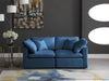 Plush Navy Velvet Standard Cloud Modular Sofa - James Furniture (NY)