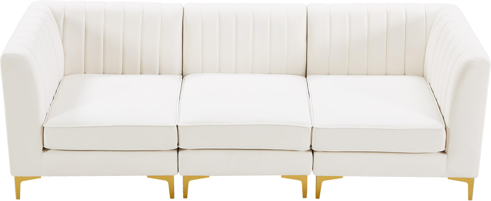 Alina Cream Velvet Modular Sofa