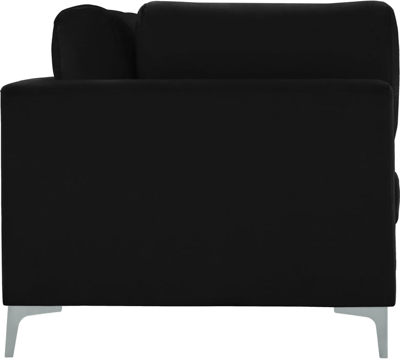 Julia Black Velvet Modular Sofa (4 Boxes) - James Furniture (NY)