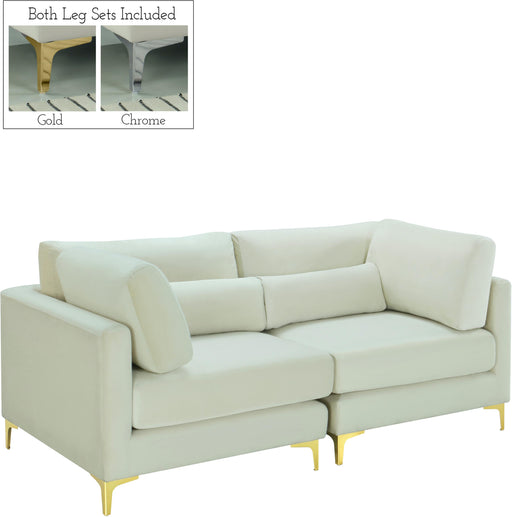 Julia Cream Velvet Modular Sofa image