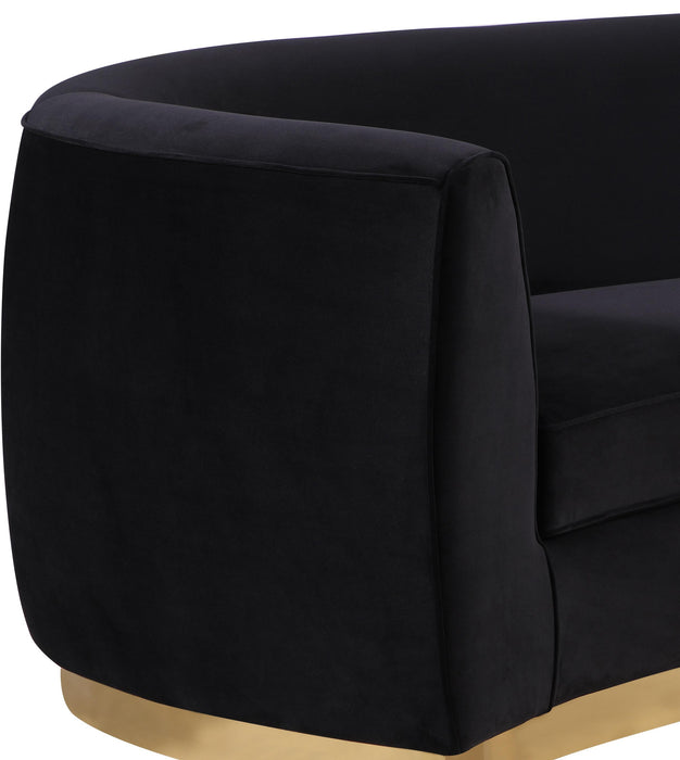 Julian Black Velvet Sofa - James Furniture (NY)