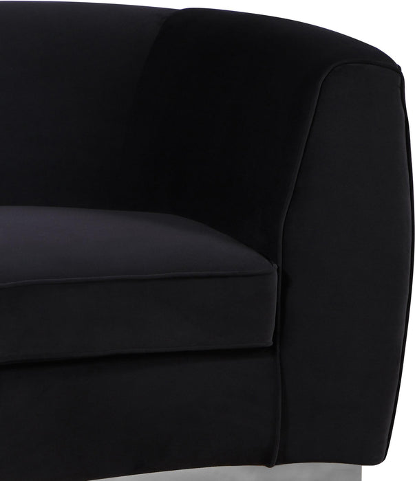 Julian Black Velvet Sofa - James Furniture (NY)